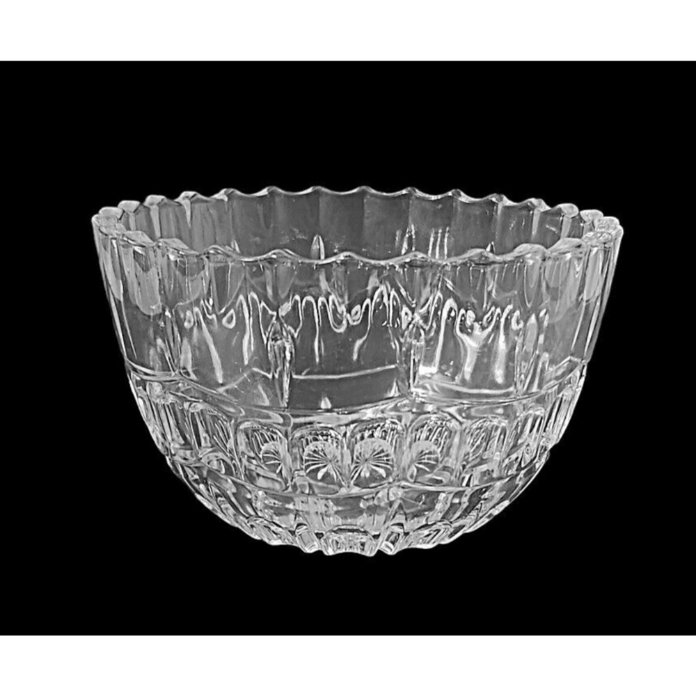 Fifth Avenue VINTAGE Crystal Bowl 6" FAIRMONT Thumbprint Scalloped JAPAN - Picture 4 of 6